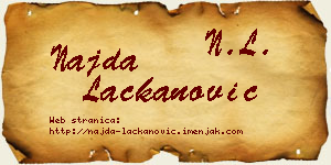 Najda Lackanović vizit kartica